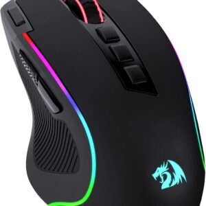 M612 Predator RGB Gaming Mouse, 8000 DPI Wired Optical Gamer Mouse with 11 Programmable Buttons & 5 Backlit Modes, Software Supports DIY Keybinds Rapid Fire Button