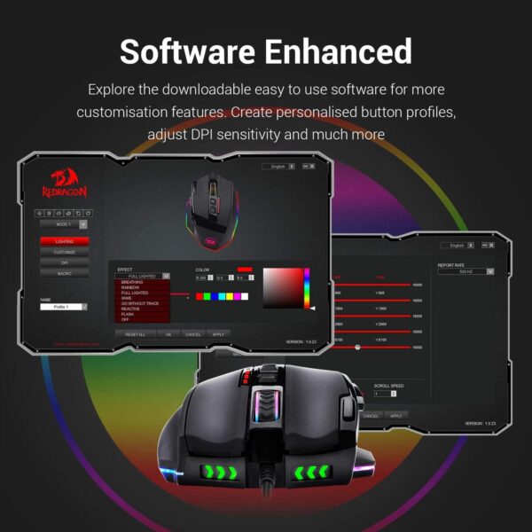M801 Mammoth 16,400 DPI Programmable Laser Gaming Mouse - Image 2