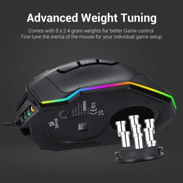 M801 Mammoth 16,400 DPI Programmable Laser Gaming Mouse - Image 4