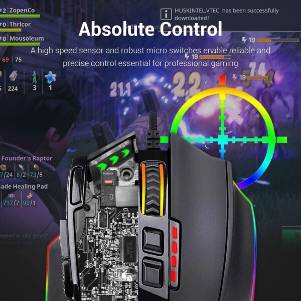 M801 Mammoth 16,400 DPI Programmable Laser Gaming Mouse - Image 5