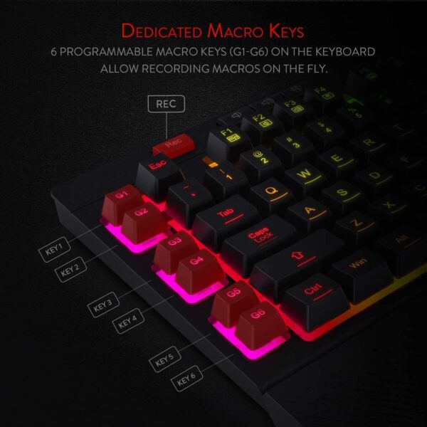 K512 Shiva RGB Gaming Keyboard (Black) - Image 4