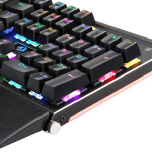 K567 Rahu RGB Aircraft-Grade Aluminium Construction Mechanical Gaming Keyboard with Blue Mechanical Switches and Detachable Palm Rest