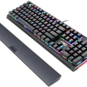 K567 Rahu RGB Aircraft-Grade Aluminium Construction Mechanical Gaming Keyboard with Blue Mechanical Switches and Detachable Palm Rest