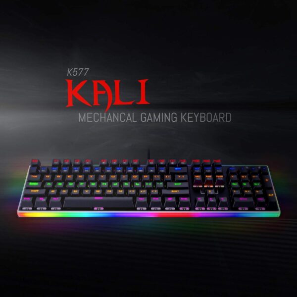 ⁦K577R Kali Gaming Mechanical Keyboard - Red Switches (Black)⁩ - الصورة ⁦2⁩