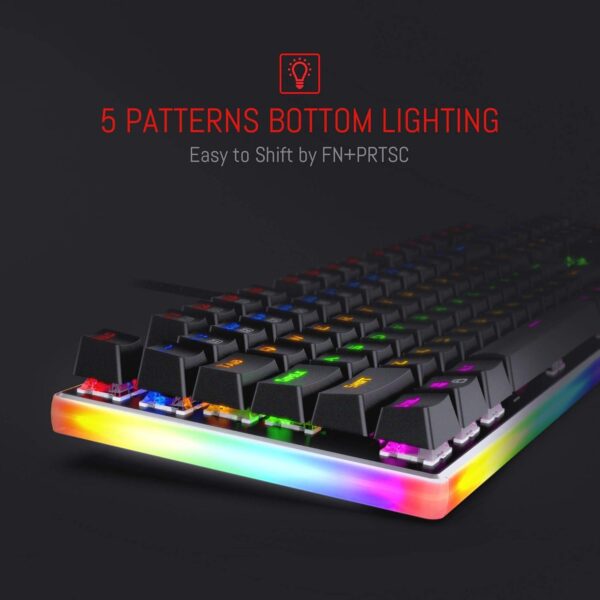⁦K577R Kali Gaming Mechanical Keyboard - Red Switches (Black)⁩ - الصورة ⁦3⁩