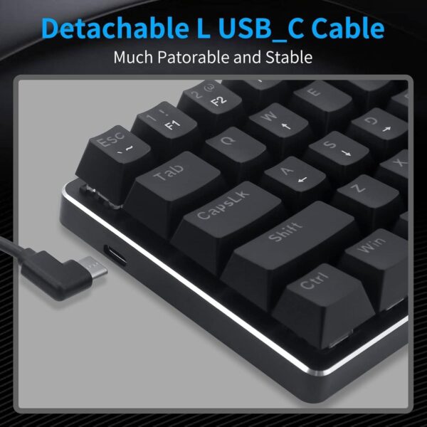 ⁦K613 JAX Gaming Mechanical Keyboard - Blue Switch HotSwappable - Rainbow Led Lighting - English and Arabic (Black)⁩ - الصورة ⁦3⁩