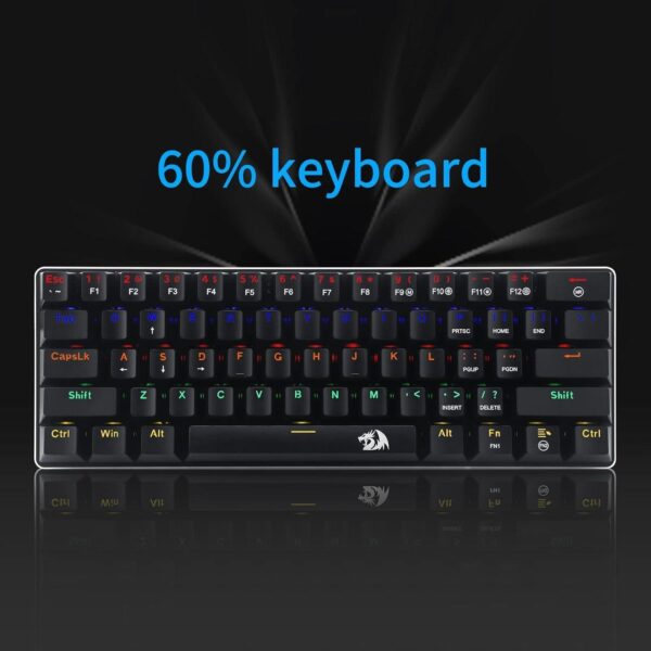 ⁦K613 JAX Gaming Mechanical Keyboard - Blue Switch HotSwappable - Rainbow Led Lighting - English and Arabic (Black)⁩ - الصورة ⁦4⁩