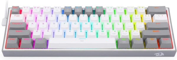 K617 Fizz RGB White-Grey Mechanical Tournament Keyboard 60%