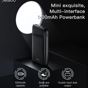 YP33 Hot Sale Support Charge 2 Devices At The Same Time Phone Outdoor Power Bank 5000mAh Portable