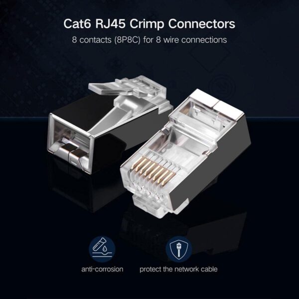 ⁦Cat 6 Shielded Crystal Head 50 Pack 50247⁩ - الصورة ⁦4⁩