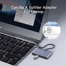 Hb13 0.15m Usb C Hub Aluminum Type C fast data transmission