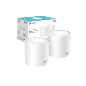 TP-Link AX1500 Whole Home Mesh Wi-Fi 6 System , Wi-Fi 6 speeds up to 1,500 Mbps—1,201 Mbps on 5 GHz and 300 Mbps on 2.4 GHz.