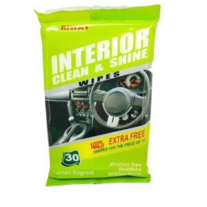 Generic Car Interior Freshener Cleaning Wipes from Dirt and Dust - Car Dashboard, Wheel, Seats & More - Cleaning for Cars, Trucks, Motorcycles - Pack of 30 Wipes - Lemon Scent